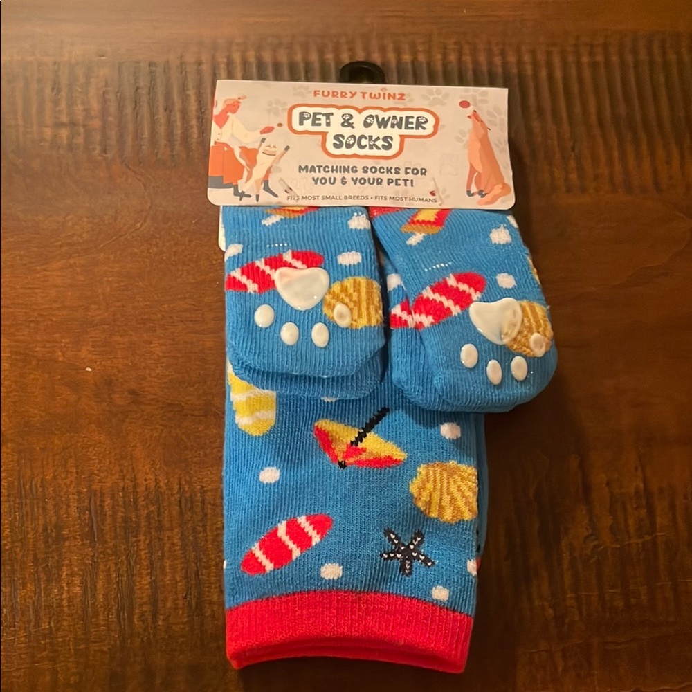 Furry Twins Pet & Owner Socks Set NWT